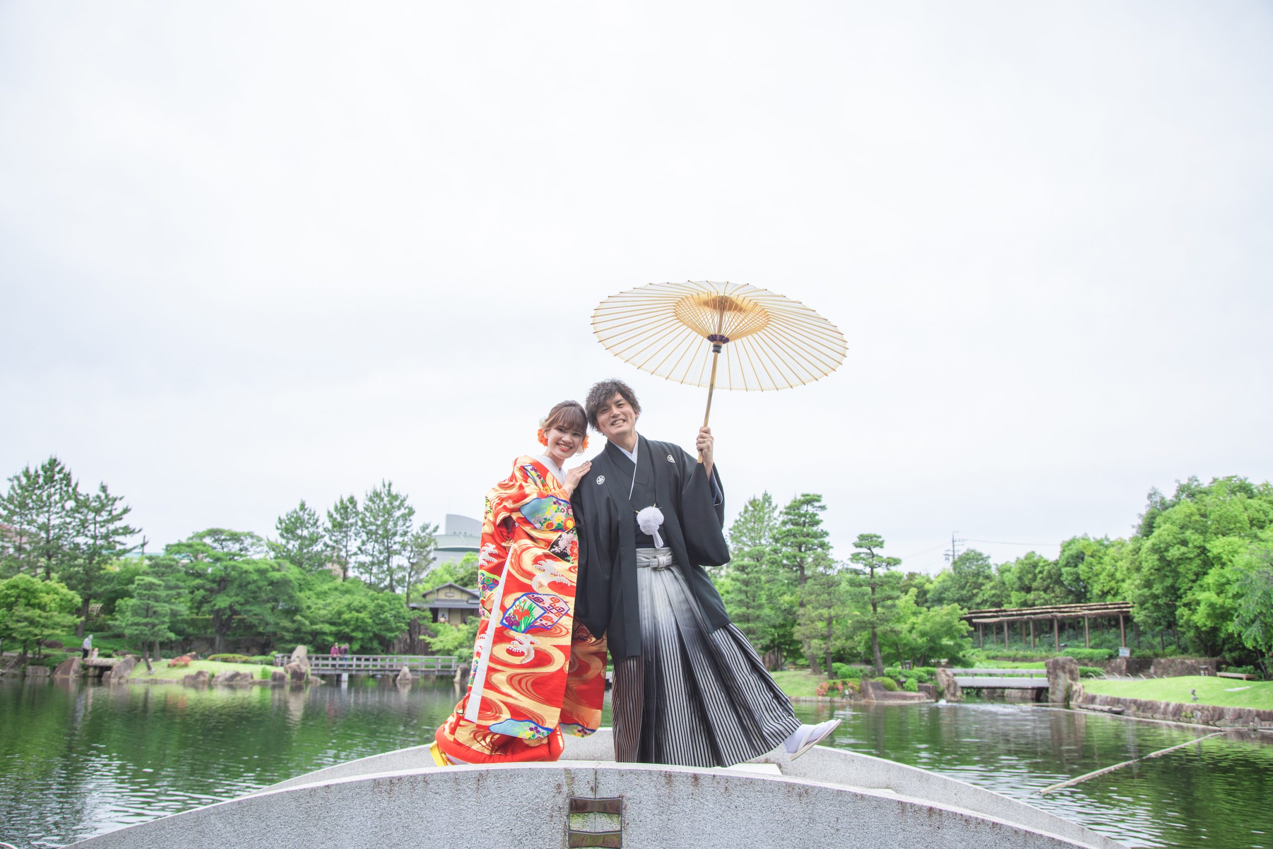 ロケーション撮影 和装 フォトウエディング 日本庭園 徳川園 中村公園 揚輝荘 東山荘 名古屋城