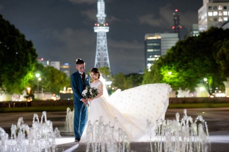 2着【テレビ塔】ナイトドレスロケと【スタジオ】和装プラン