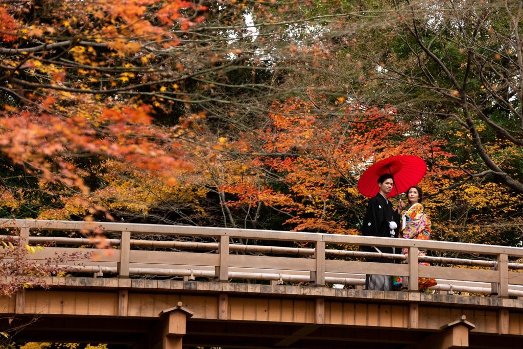 ロケーション撮影 和装 フォトウエディング 日本庭園 徳川園 中村公園 揚輝荘 東山荘 名古屋城