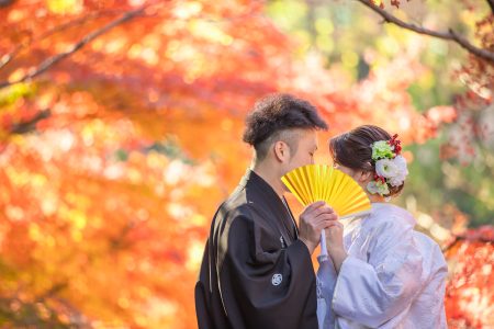 🍁 徳川園で叶える和装前撮り｜紅葉シーズンが一番美しい理由