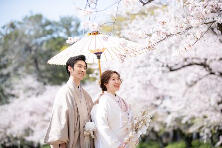 【2026年前撮り・結婚写真】🌸名古屋で桜と撮影したいカップル必見！桜ロケーション撮影予約スタート💗
